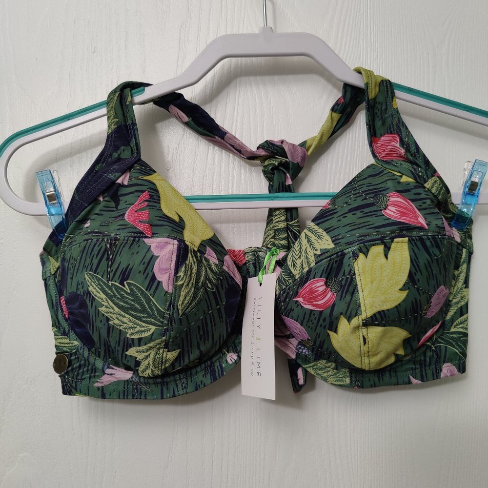 Lily &  Lime Halter Bikini Top